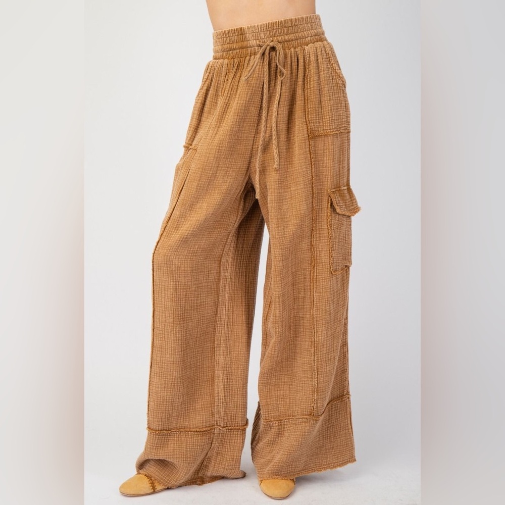 🍂🤎Easel Tan Wide-Leg Pants🍂🤎